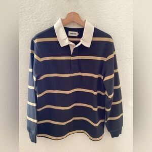 Taylor Stitch Rugby Shirt - Faded Black Stripe